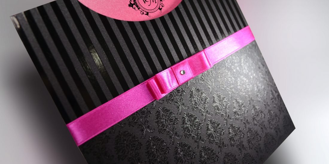 Convite de Debutante Preto e Pink