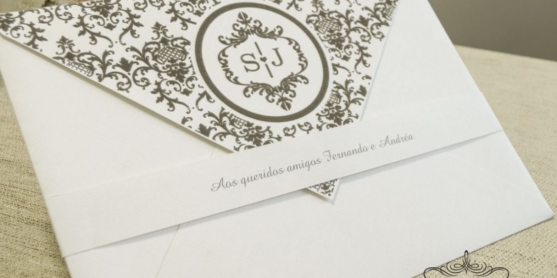 Convite de Casamento com Veludo