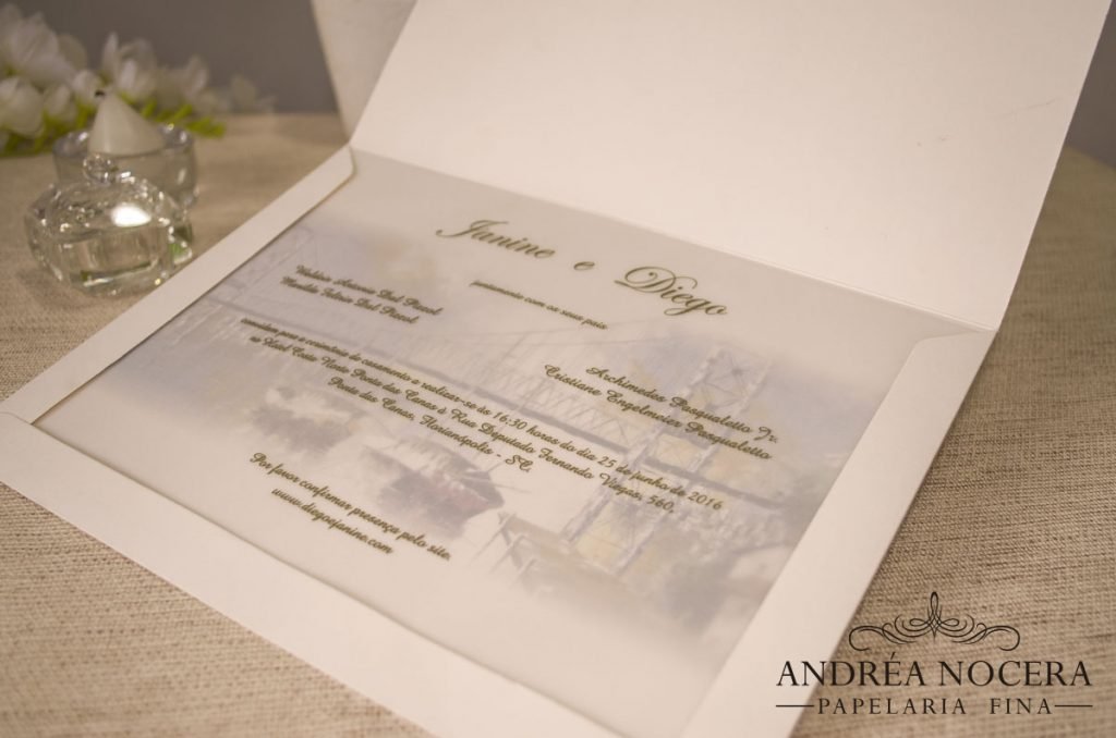 Convite de Casamento Aquarela