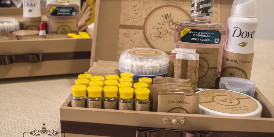 Kit Toalete Marrom para Casamento