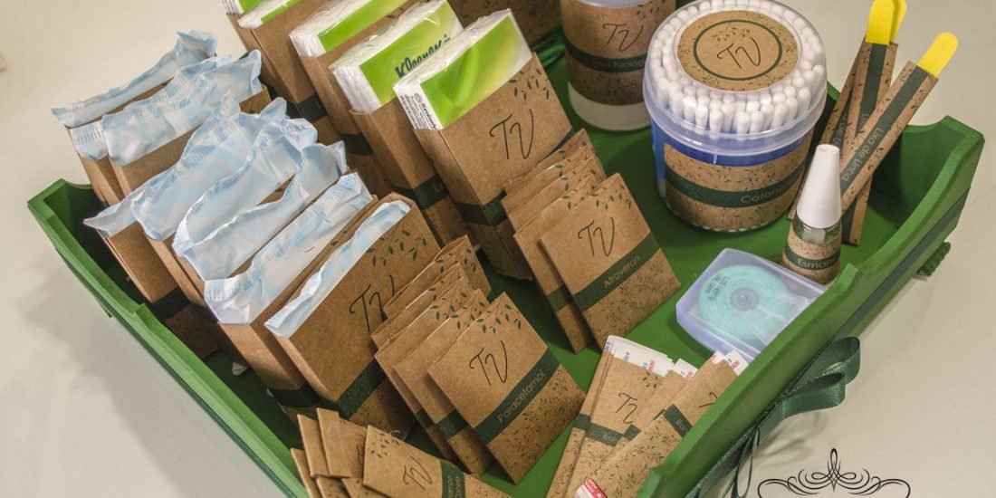 Kit-Toalete em Papel Kraft para Casamento