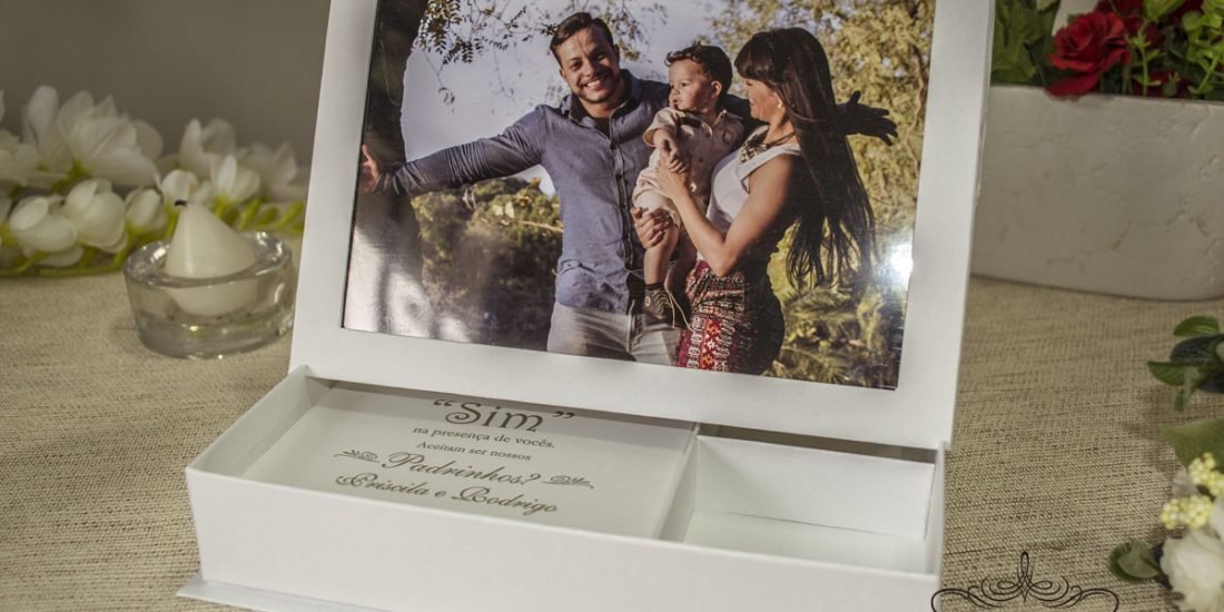 Convite para Padrinhos com Porta Retrato