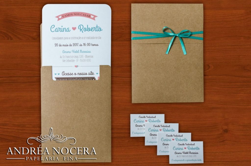 Envelope Kraft para Casamento