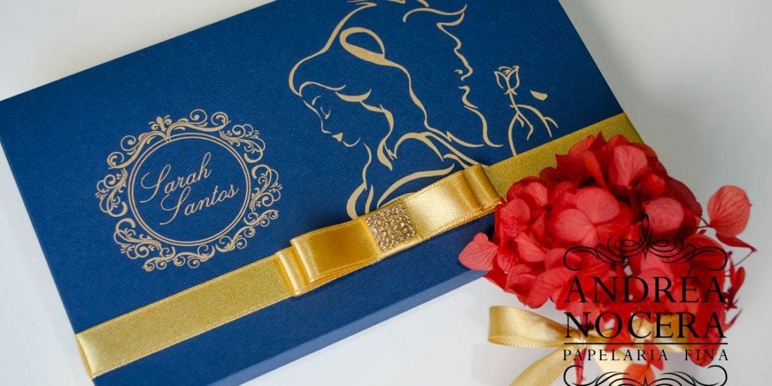 Convite de Debutante A Bela e a Fera