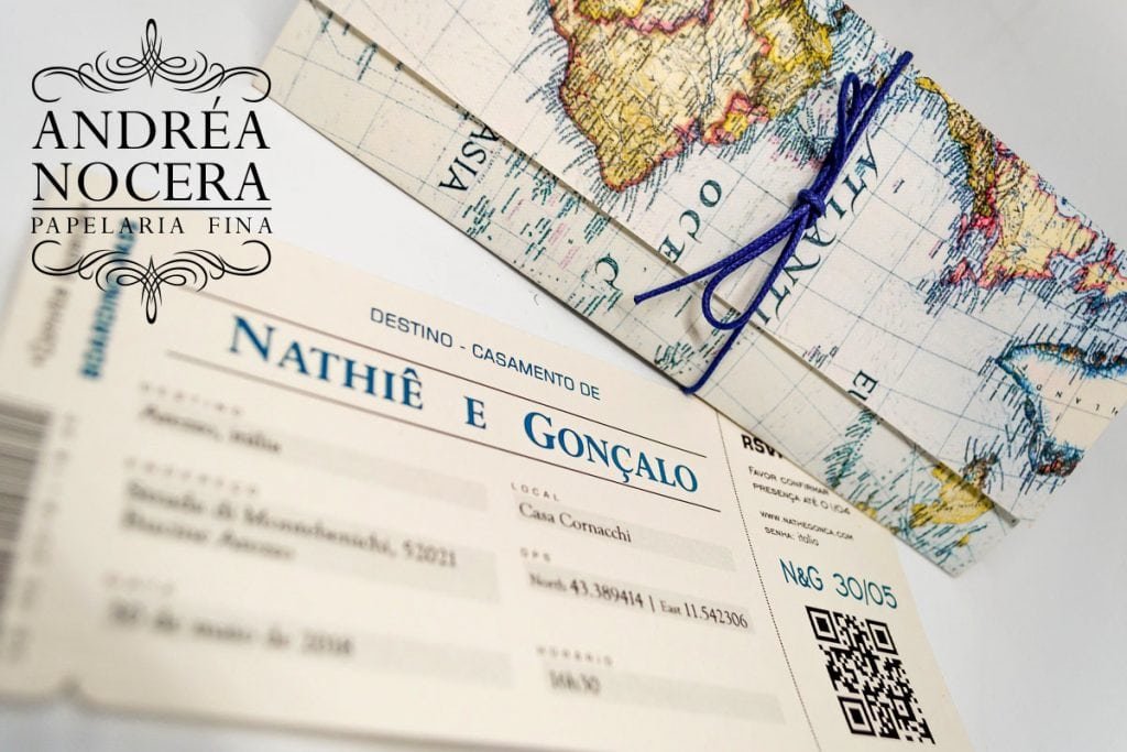 Convite com o Tema Viagem