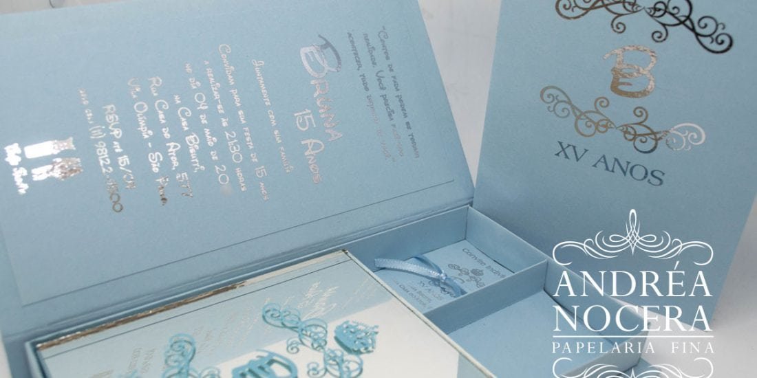 Convite com Espelho Festa com o tema Cinderela