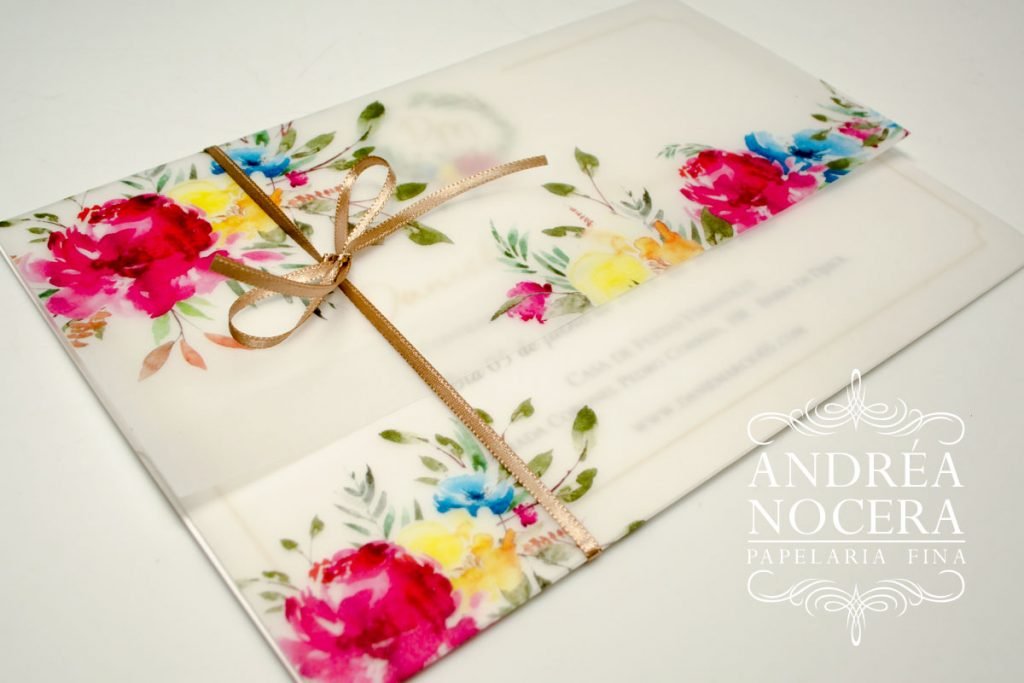 Convite de Casamento em Papel Vegetal