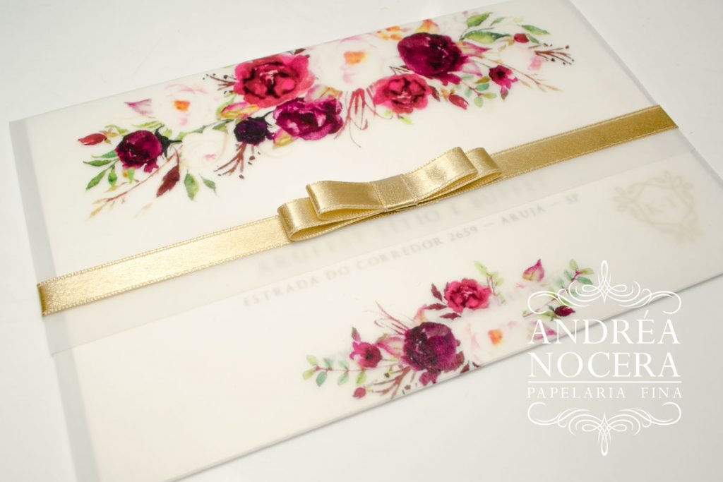 Convite de Casamento em Papel Vegetal