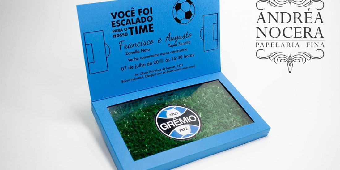Convite com tema Futebol