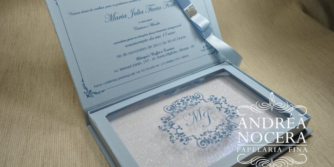Convite de 15 anos com Tema Neve