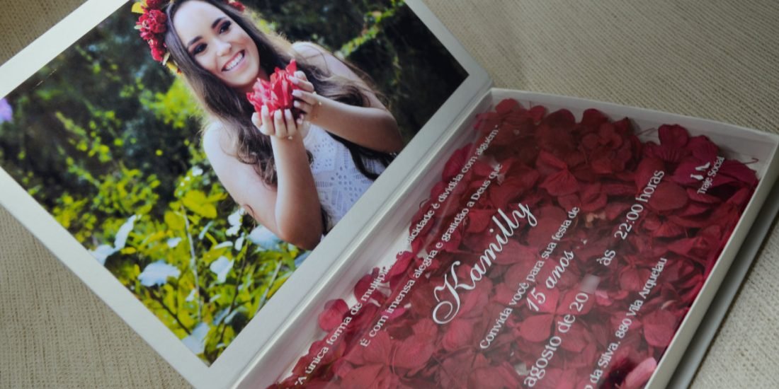 Convite de debutante com foto