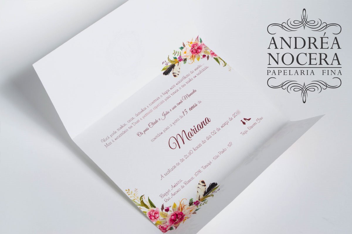 Convite com o tema Jardim Encantado