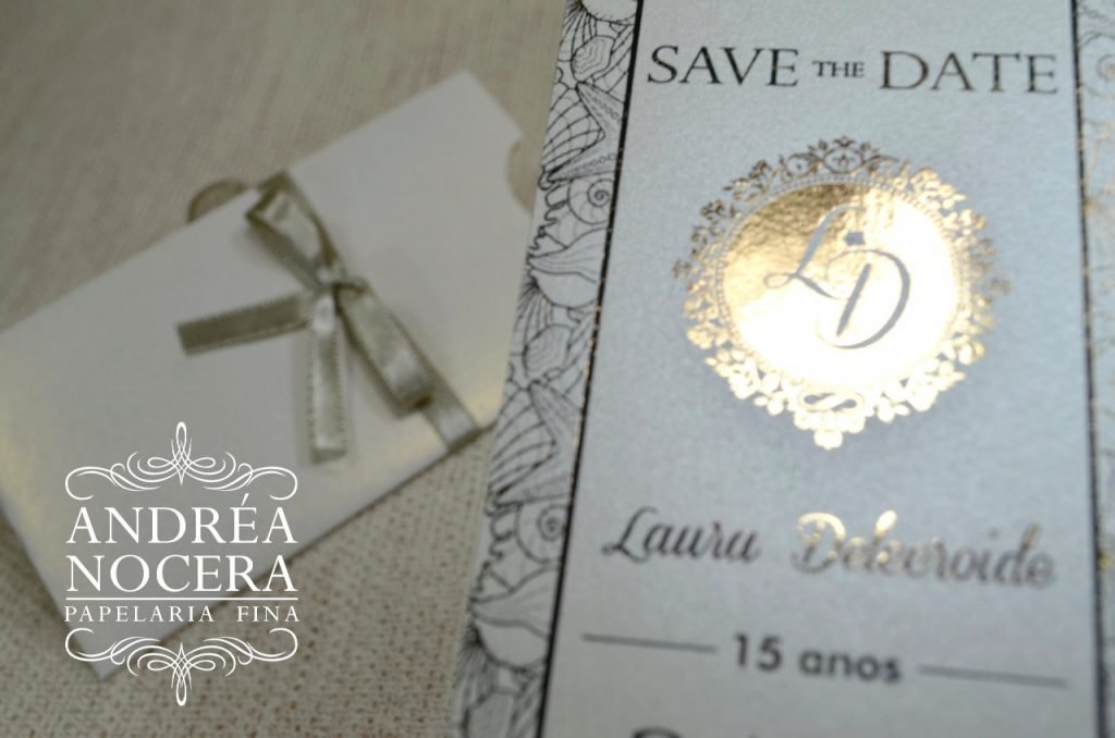 Save the Date Dourado