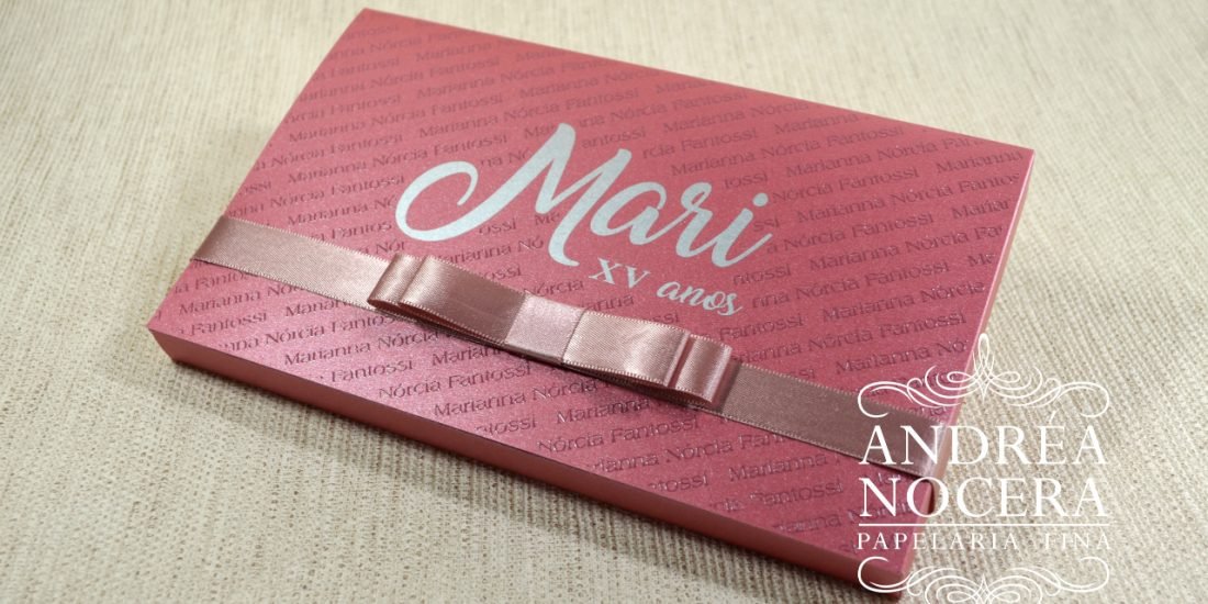 Convite 15 anos Rosa e Prata