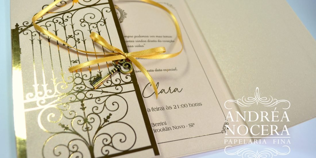 Convite de 15 anos com Desenho de Portão