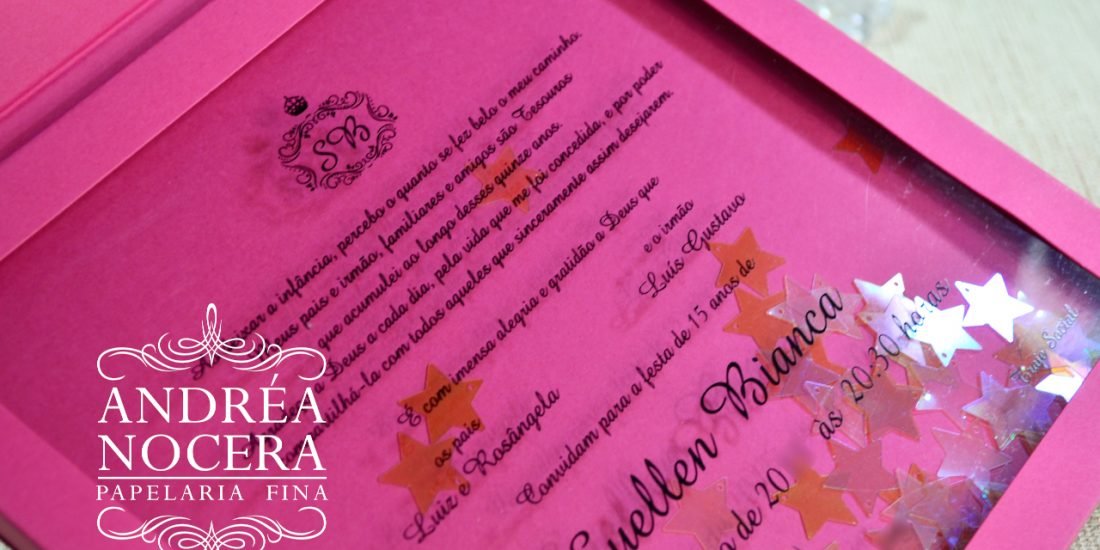 Convite de 15 anos com Estrelas