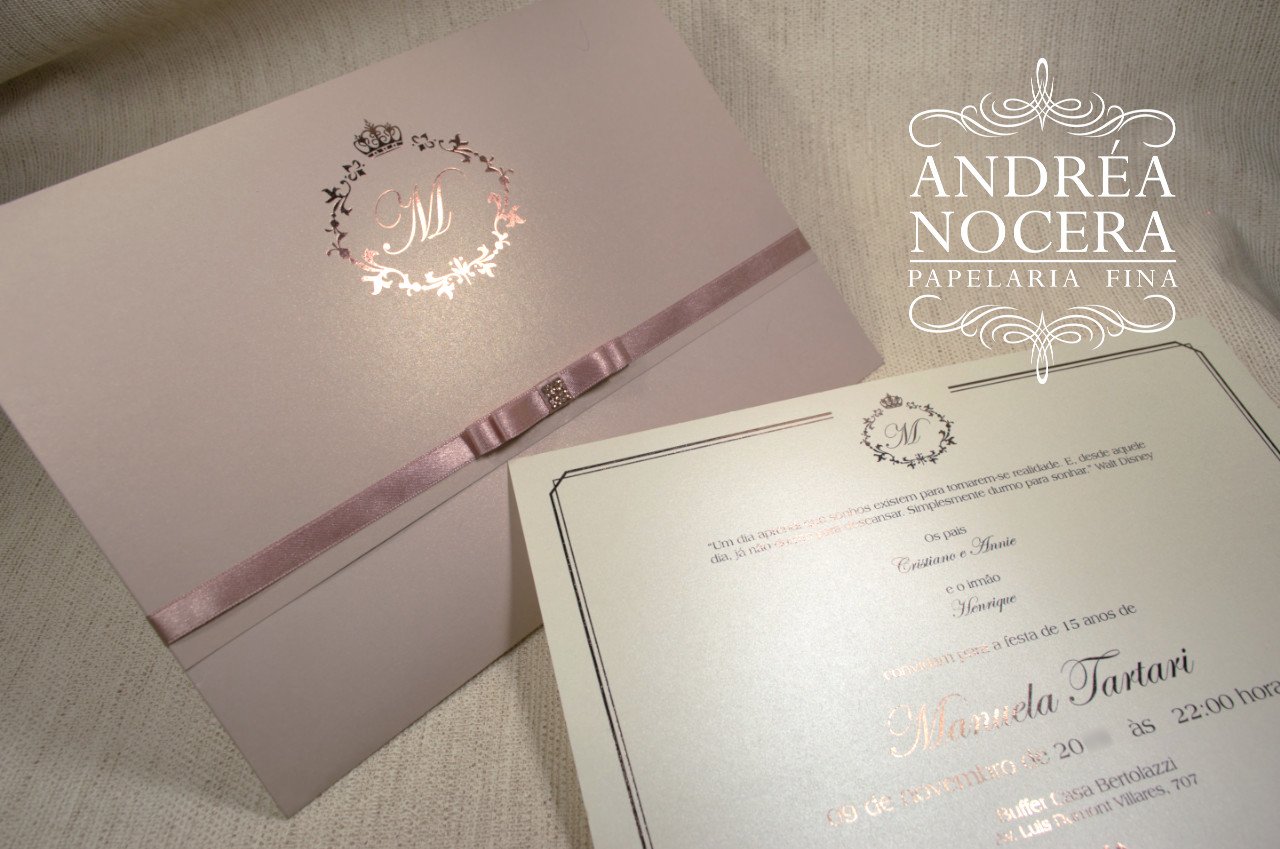 Convite Clássico para 15 anos Convite Clássico para 15 anos