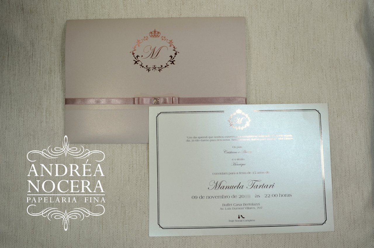 Convite Clássico para 15 anos Convite Clássico para 15 anos
