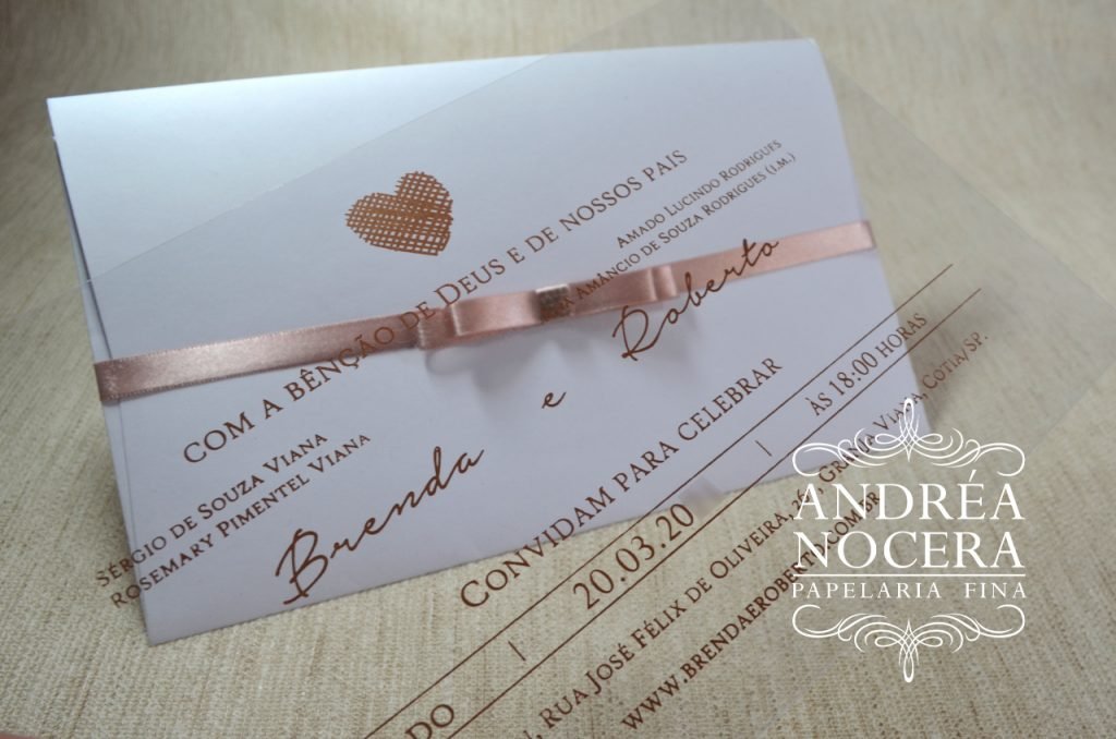 Convite de Casamento em Acetato