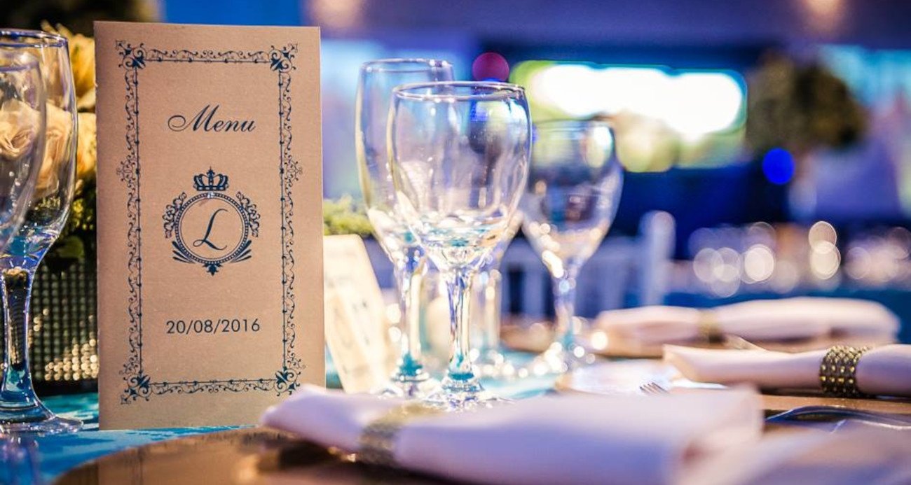 Cardápio para festa de debutante