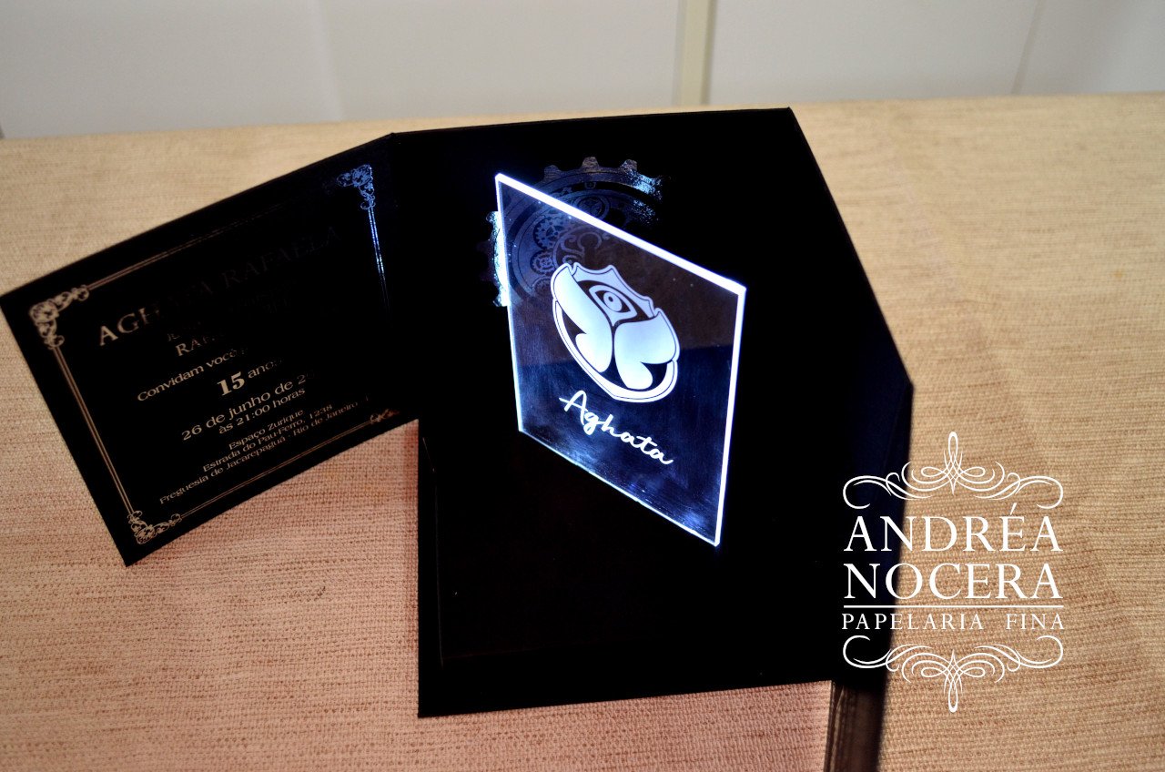 Convite de 15 anos com LED