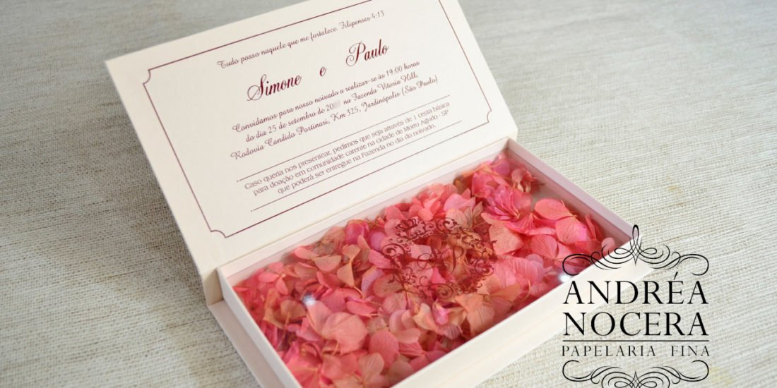 Convite de Casamento Coral e Marsala