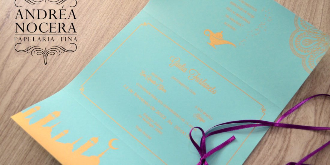 Convite 15 Anos com Tema Aladdin