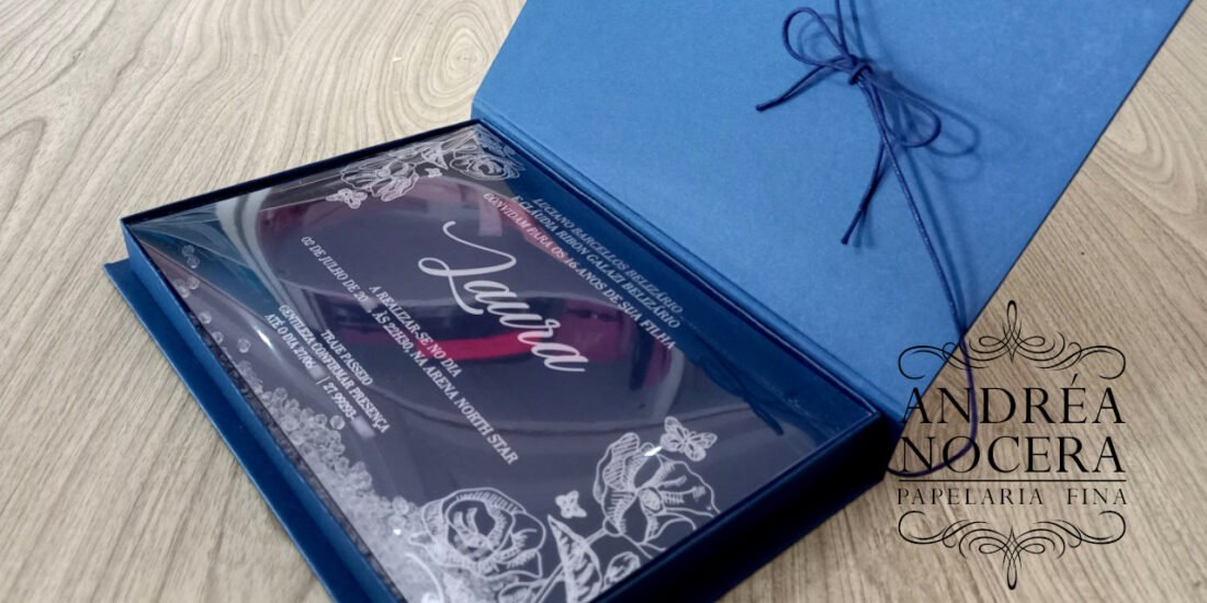 Convite de 15 Ano com Fundo de Céu