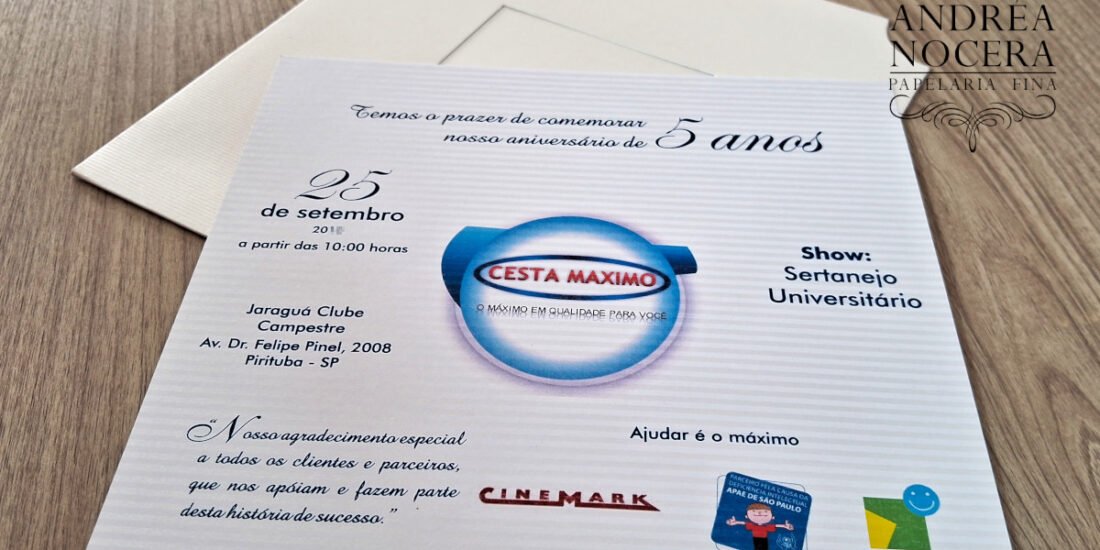 Convite Corporativo Branco