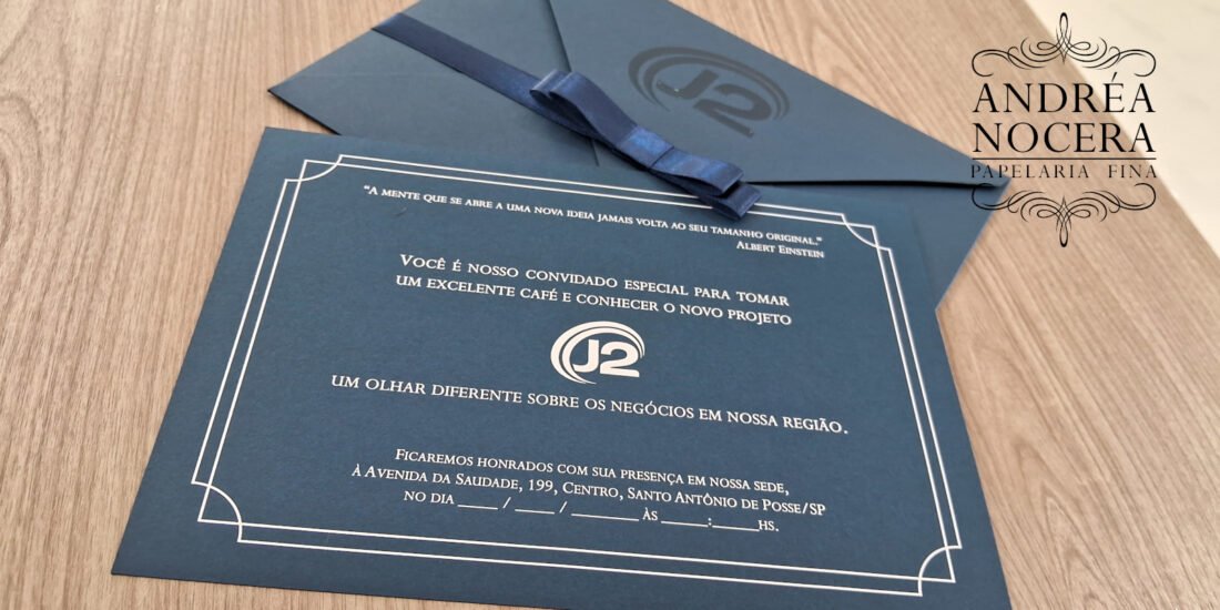 Convite Corporativos Azul e Branco