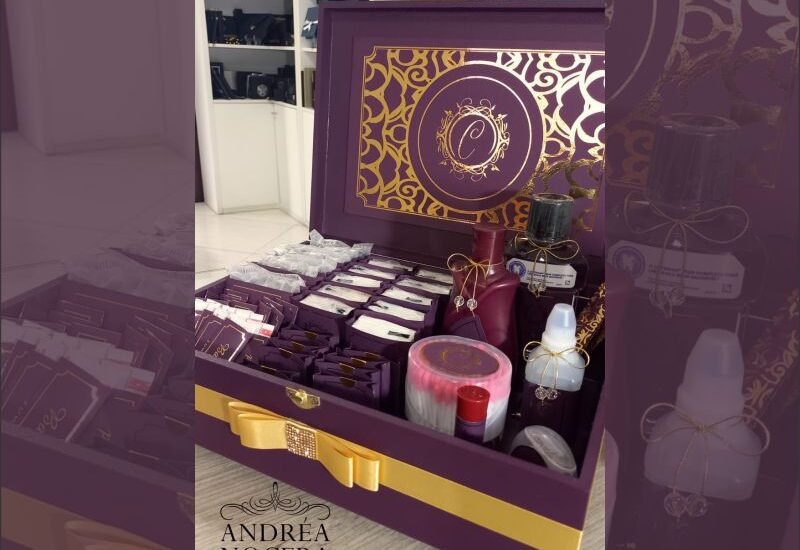 Kit-Toalete Roxo e Dourado para 15 anos