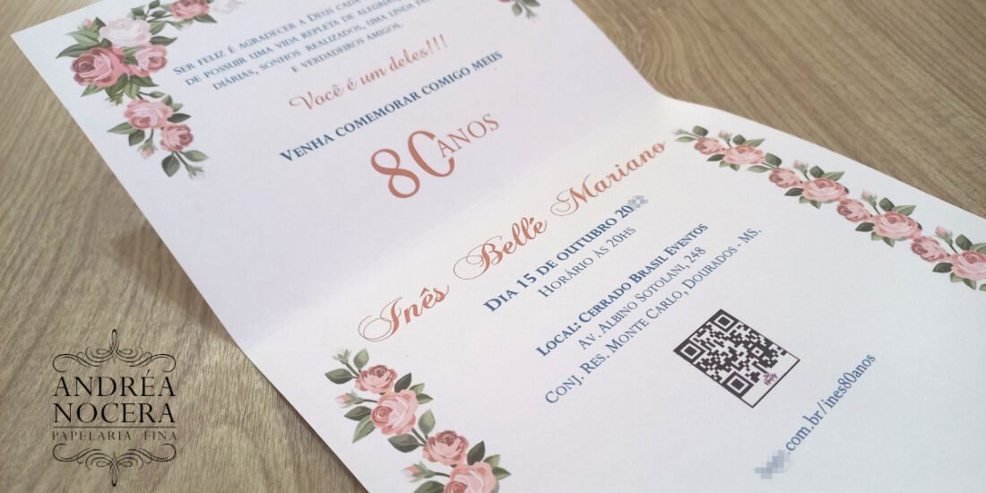 Convite Festa de 80 anos