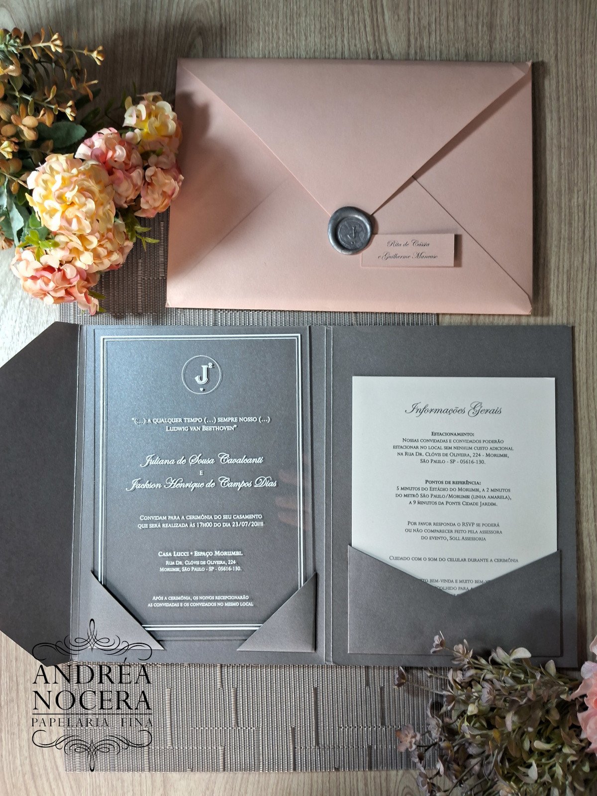 Convite de Casamento em Acrílico Convite de Casamento em Acrílico