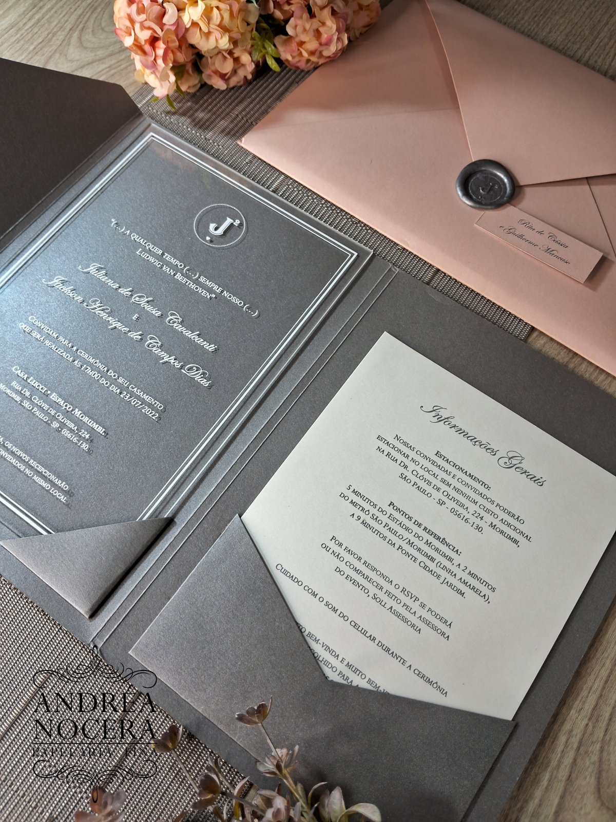 Convite de Casamento em Acrílico Convite de Casamento em Acrílico