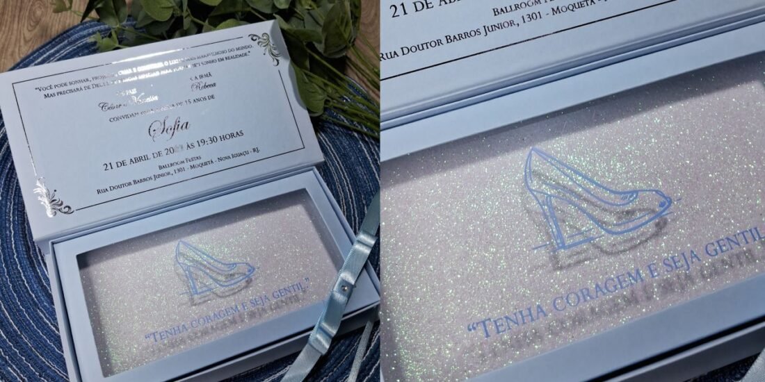 Convite Debutante Tema Cinderela