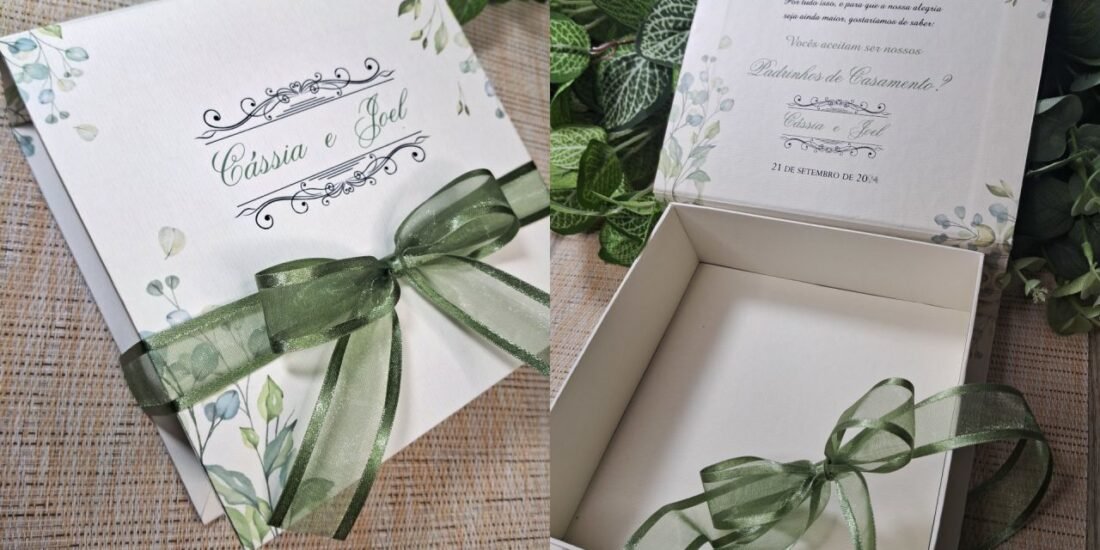 Caixa Floral para Padrinhos
