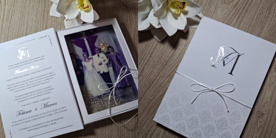 Convite para Padrinhos de Bodas de Prata