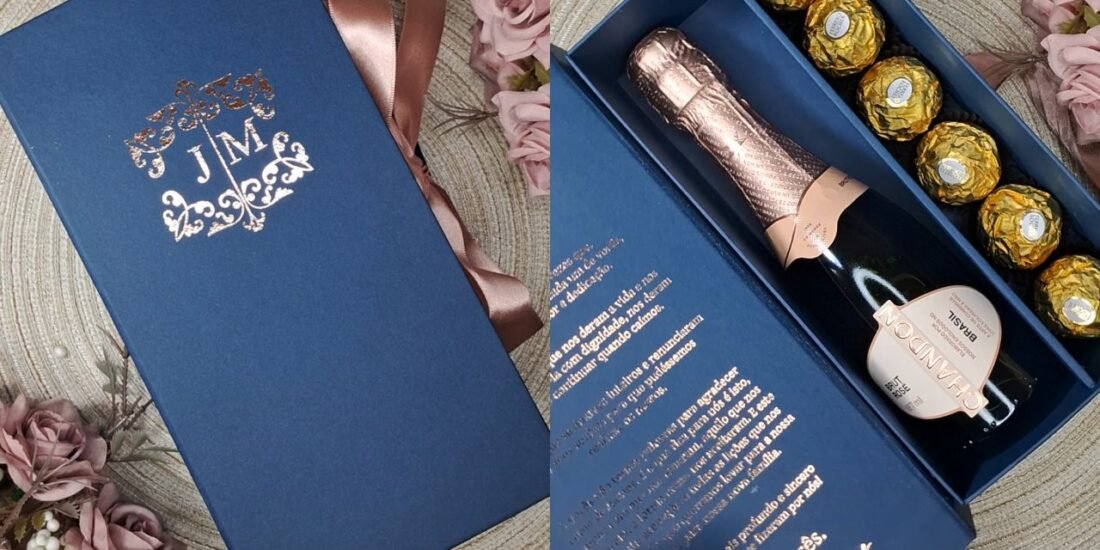 Convite Baby Chandon com Ferrero Rocher