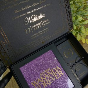 Convite com o Tema Wakanda para Festa de 15 Anos